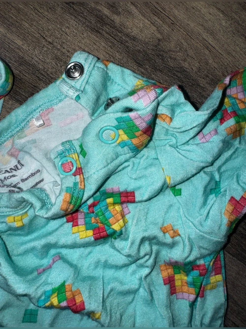 Posh Peanut 18-24M Gamer Pixel Rainbow Hearts Romper Bamboo Retired